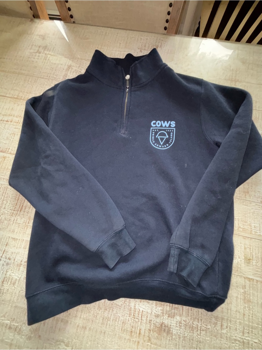 Navy Half-Zip Men's Sweatshirt (COWS)